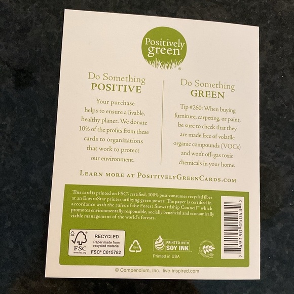 Compendium Positively Green New Home Card and Envelope - Picture 4 of 4